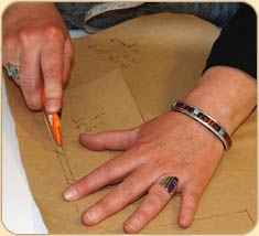Val makes and designs all her own patterns.